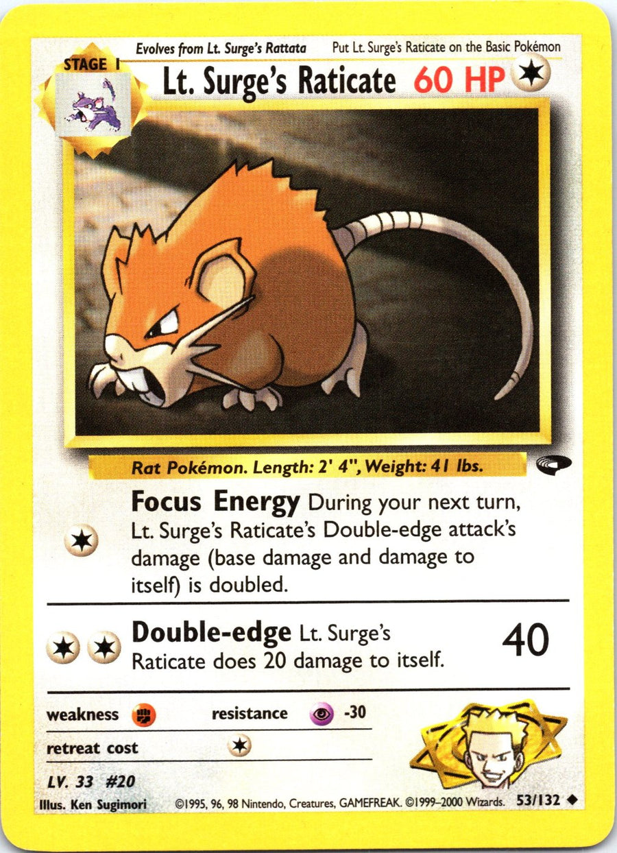 Lt. Surge's Raticate 53/132