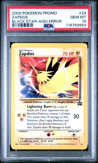 Zapdos 23 (BLACK STAR-AOKI ERROR)
